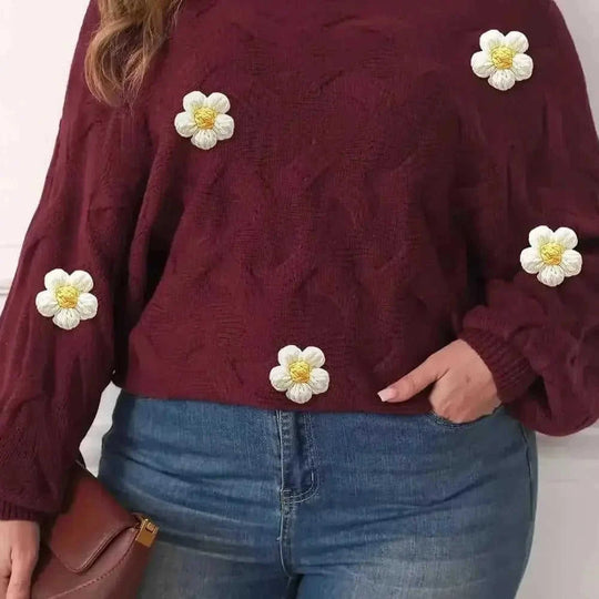 batwing sleeve pullover | oversized knit sweater | loose fit womens top | energy saving