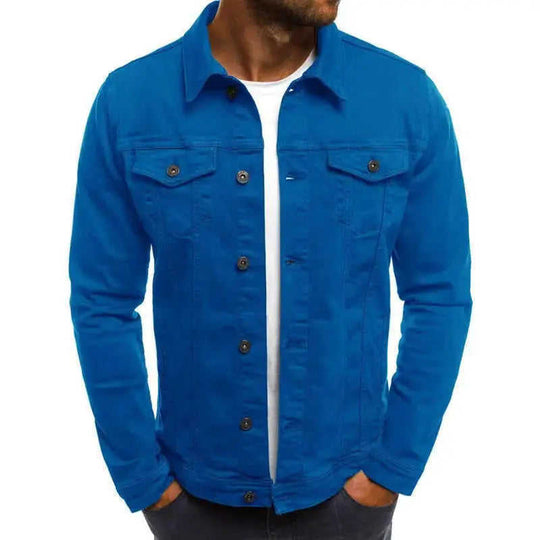 Men's Denim Shirt Jacket - Casual Button Down Jean Jacket, Long Sleeve Shirt Style for Spring & Fall Meifu Market