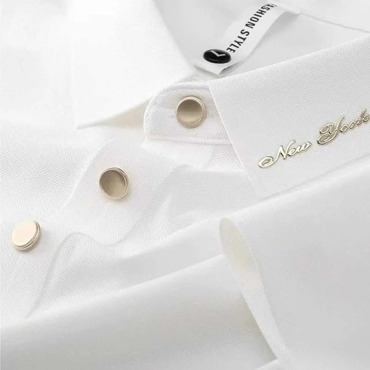 seamless ice silk polo shirt | moisture-wicking polo shirt for men | lightweight summer polo shirt | energy saving