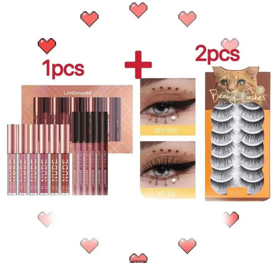 Lip Liner And Lipstick Makeup 12 Pcs Set 6 Matte Lipstick 6 Lip Liner Pens Waterproof Long Lasting Matte Lipstick Beauty C...