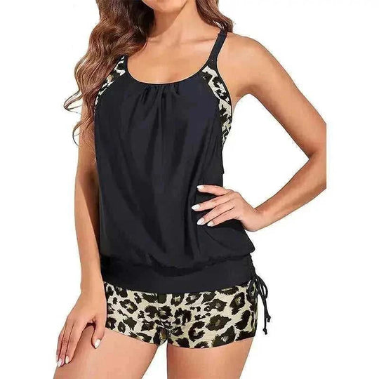 drawstring swimsuit for women | tight fit womens vest swimwear | high-waisted bikini set | ultrasonic cleaning