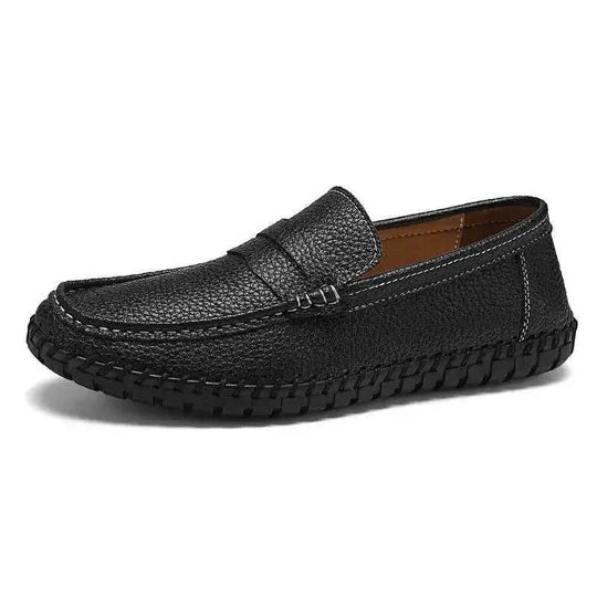 Hand-stitched Bottom Lazy Slip On Men's Casual Leather Shoes Meifu Market