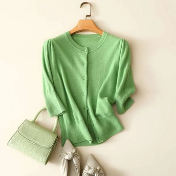 pure cashmere cardigan | high waist womens cardigan | short cashmere sweater | ultrasonic cleaning