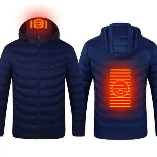 usb heated jacket | electric heating coat for men | rechargeable thermal clothing | ultrasonic cleaning