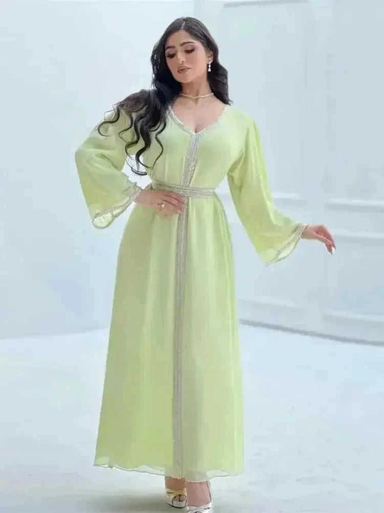 ramadan kaftan abaya | long sleeve kaftan dress | breathable cotton abaya | ultrasonic cleaning
