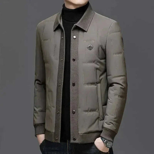 round hem jacket | polyester blend fabric | lightweight winter coat | ultrasonic cleaning