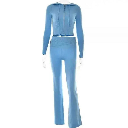 premium cotton blend fabric | two-piece hoodie set | versatile lounge wear | energy saving