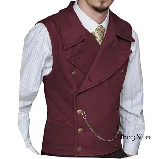 victorian double-breasted vest | woolen suit vest for men | 100 wool waistcoat | ultrasonic cleaning