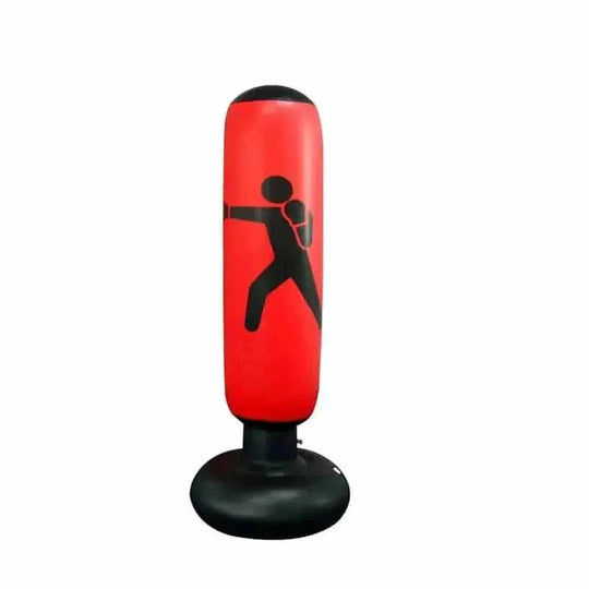 inflatable boxing column for adults | heavy-duty pvc punching bag | adjustable height fitness equipment | energy saving