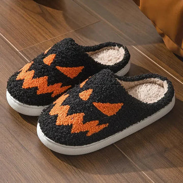 embroidered halloween slippers | couple matching slippers | indoor house shoes | ultrasonic cleaning