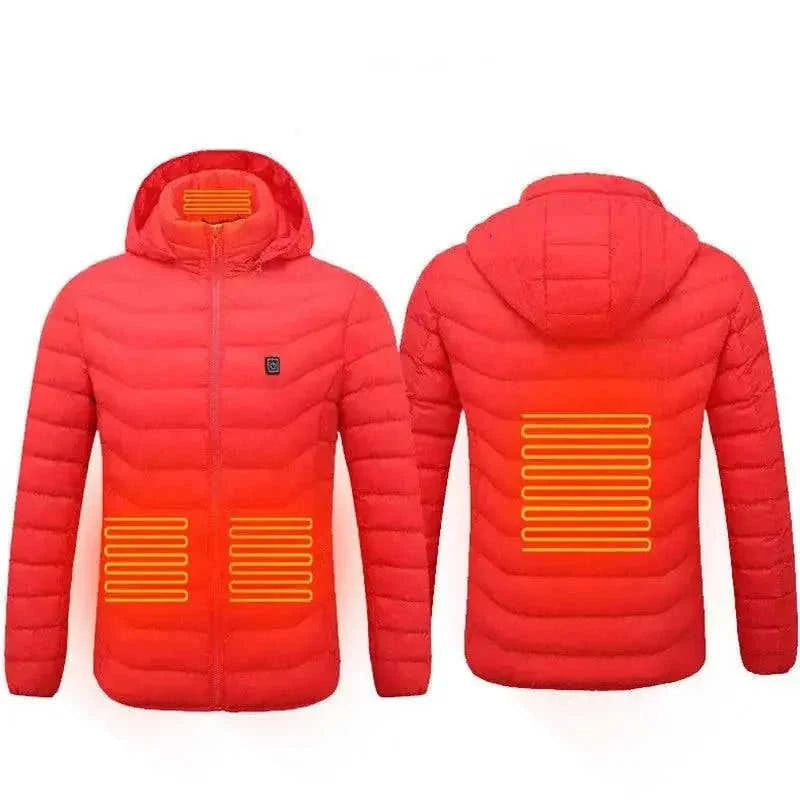 usb heated jacket | electric heating coat for men | rechargeable thermal clothing | ultrasonic cleaning