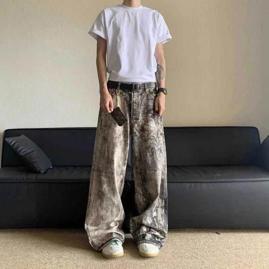 d digital camouflage print | durable cotton denim fabric | elastic waistband trousers | energy saving