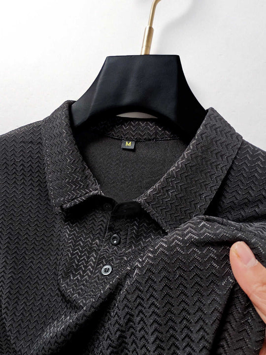 Ice Silk Polo – Men's Moisture-Wicking Side-Slit Sport Shirt