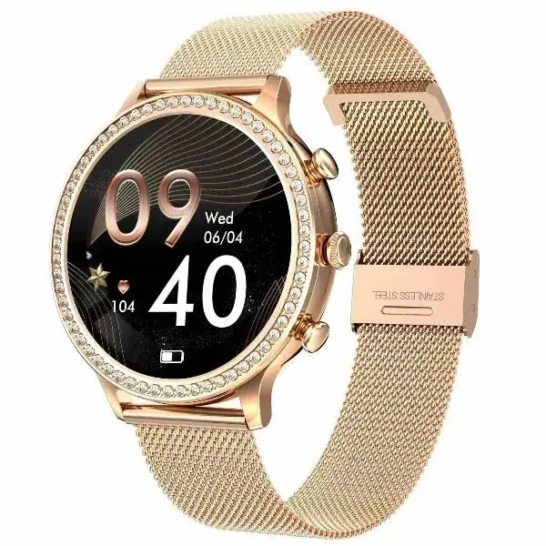 Bluetooth Call Of Women's Smart Silicone Watch Steel silver - best women's smartwatch with bluetooth call function detail ...