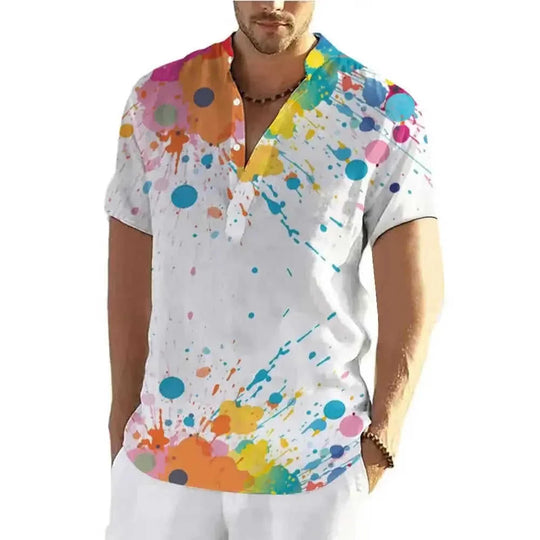 d graffiti print t-shirt | lightweight cotton tee | breathable summer shirt | ultrasonic cleaning