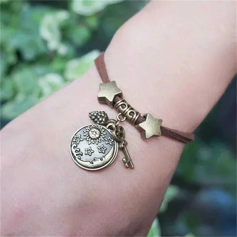 vintage tribal necklace | boho leather jewelry | double layered braided necklace | energy saving