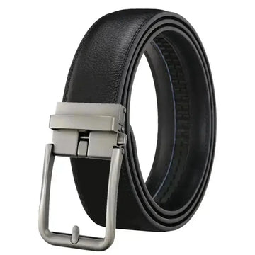 genuine leather belt | automatic buckle mechanism | stainless steel buckle | energy saving