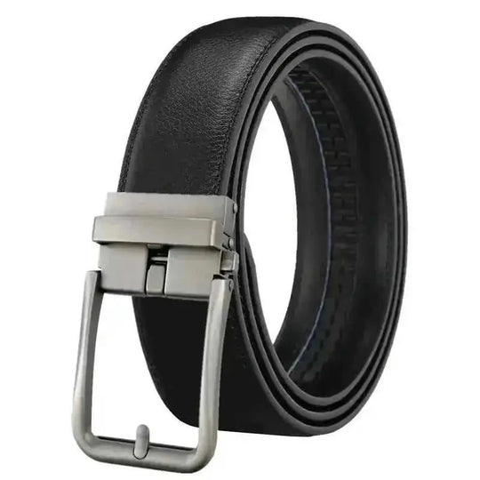 genuine leather belt | automatic buckle mechanism | stainless steel buckle | energy saving