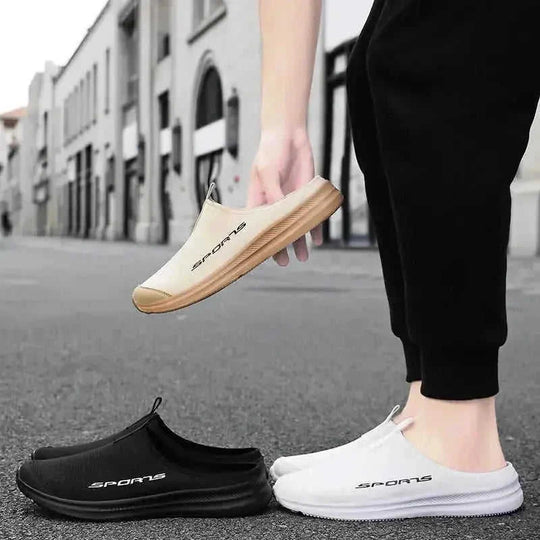 breathable mesh loafers | memory foam insole slippers | slip-on indoor shoes | energy saving
