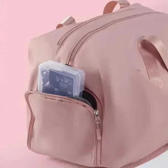 large capacity gym bag | waterproof pu leather material | multi-compartment sports duffel | ultrasonic cleaning