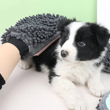 Pet Bathing Brush 2-in-1 Grooming Glove Elegant Dog Grooming Tool For Brushing, Massaging, And Drying Pet Grooming Kit For Dog Cat 2-Sided Bathing Brush Cleaning Massage Glove Meifu Market