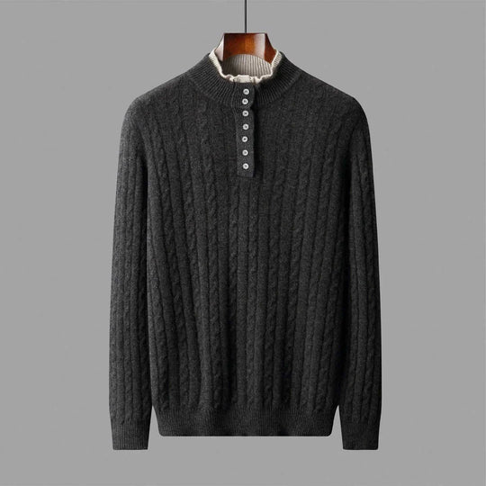heavyweight cotton sweater | oversized fit pullover | mens thick knitwear | energy saving