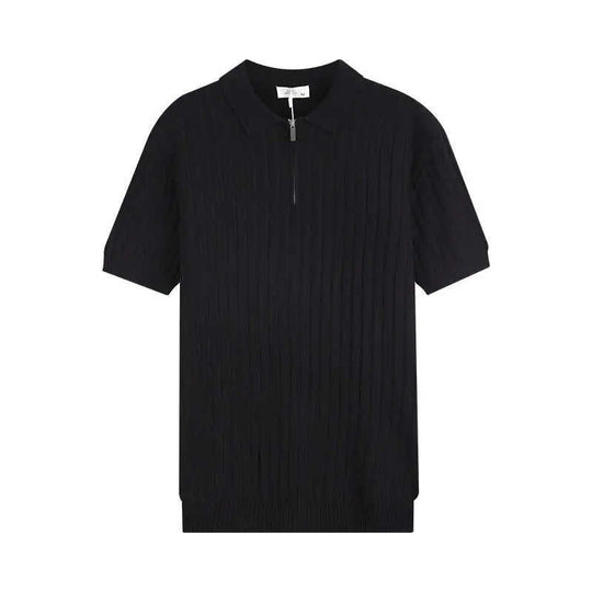 Ice Silk Quick-drying Men's Casual T-shirt Black - styled ice silk quick drying men's casual pants photo