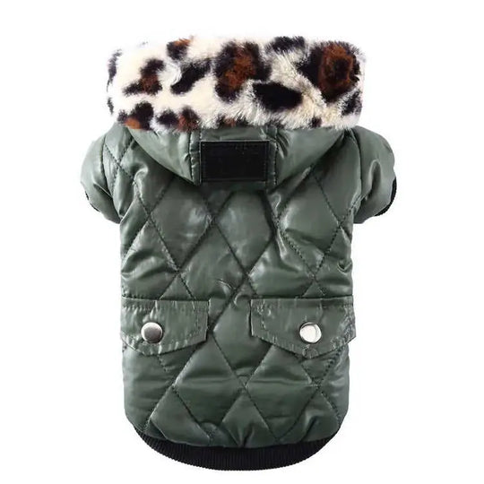 Cross-border pet supplies pet clothes dog clothes autumn and winter fur collar coat pet dog clothing M - cross-border pet ...