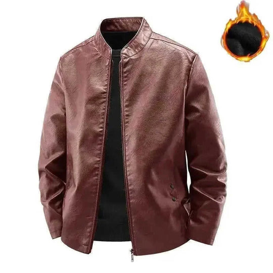 genuine leather motorcycle jacket | heavy-duty biker coat | abrasion-resistant riding gear | ultrasonic cleaning