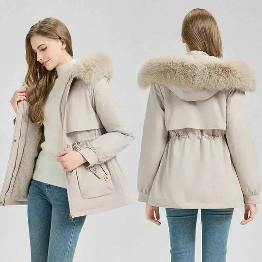 faux fur collar coat | waterproof winter coat | longline puffer jacket | energy saving