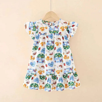 summer kids party dress | princess fashion outfit for girls | lightweight cotton dress | energy saving