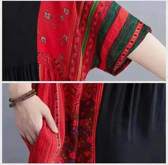 Bohemian Hippie Maxi Dress - Cotton Long Dress Women Vintage Boho - Meifu Market