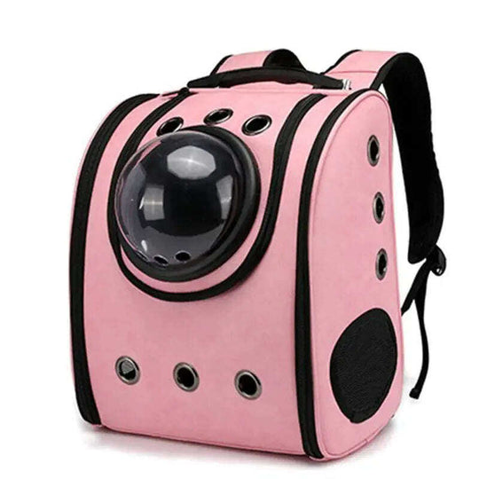 Pet Backpack Carrier - Leather Space Capsule with Bubble Window for Cats & Dogs Meifu Market