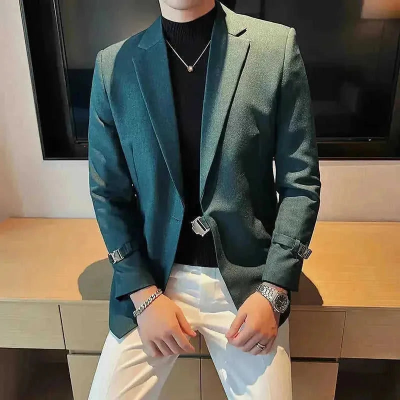 personalized mens suit coat | british style suit jacket | slim fit casual blazer | energy saving