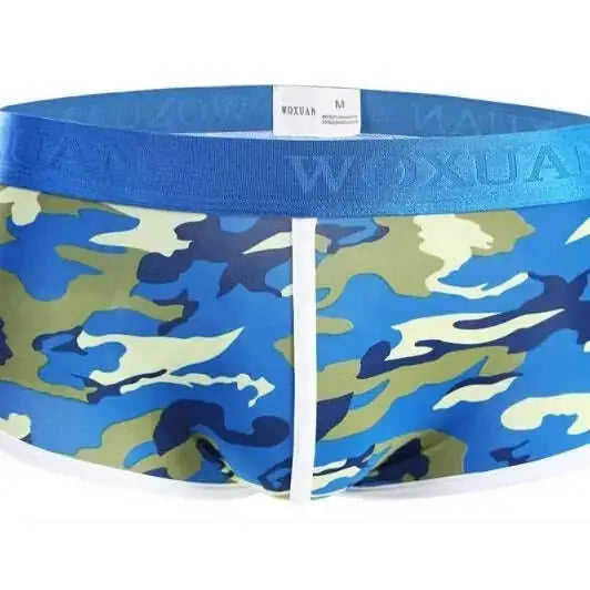 Men's Camouflage Nylon Boxer Briefs High Elastic Low-Rise Meifu Market