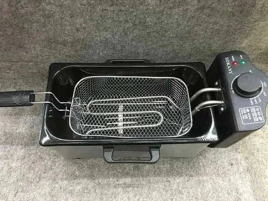 stainless steel basket | commercial-grade fryer | home kitchen use | energy saving