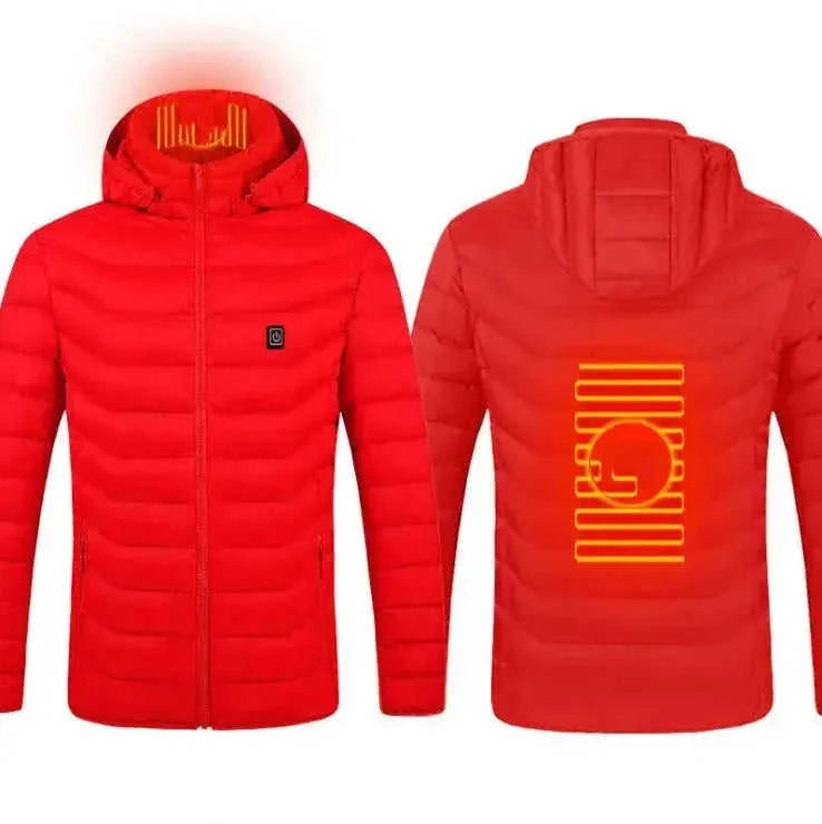 usb heated jacket | electric heating coat for men | rechargeable thermal clothing | energy saving