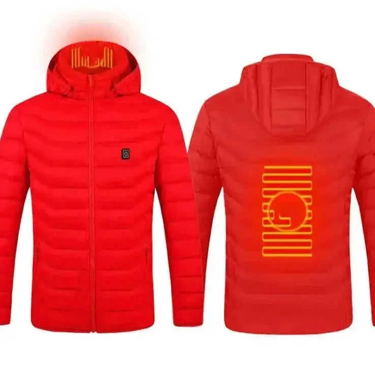 usb heated jacket | electric heating coat for men | rechargeable thermal clothing | energy saving