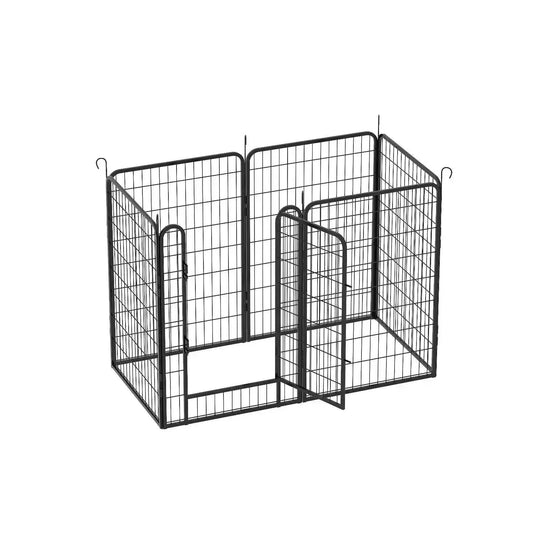 6 Panels Heavy Duty Metal Playpen With Door 39.37 H Dog Fence Pet Exercise Pen For Outdoor, Indoor - close-up detail...