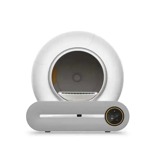 Automatic Litter Box Cat Toilet Smart Pooper Scooper - back view (pattern: check)