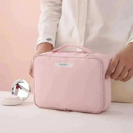 Large Capacity Waterproof Makeup Bag | Portable Organizers for Women Blue L - color variant display