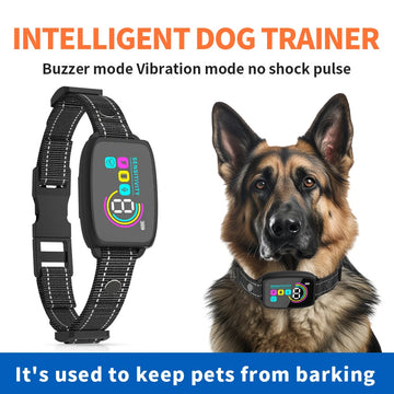 Smart Automatic Anti Barking Dog Collar Rechargeable Bark Stopper Stop Barking HD Digital Display IP67 Waterproof Collar For Dogs Pet Products Meifu Market