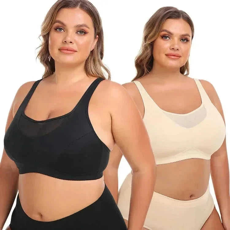 wire-free back strap bra | plus size wireless bra | large cup support bra | ultrasonic cleaning
