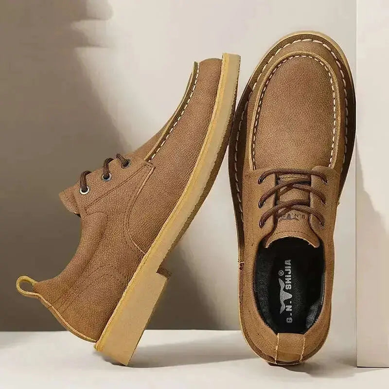 Autumn New Casual Leather Shoes Men's Casual Daily 39 - lifestyle usage image