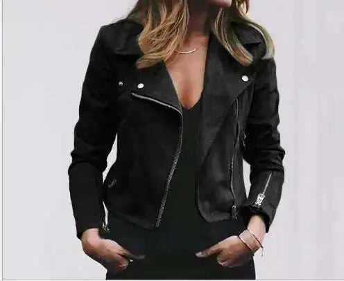 Lapel And Diagonal Zipper Short Women's Clothing Meifu Market