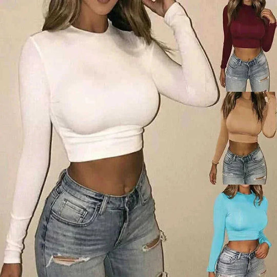 crop top for women | cotton blend fabric | ribbed knit texture | energy saving
