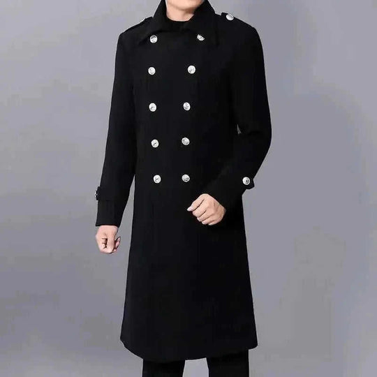 Autumn And Winter New Slim-fit Wool Coat Men's Coat 2XL - styled ftcayanz men's wool coat winter slim fit pea coats single...