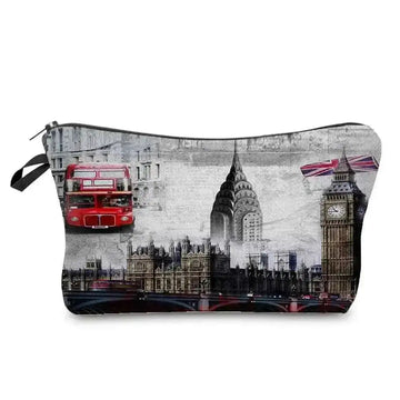 waterproof cosmetic bag | travel makeup bag for women | eiffel tower printed toiletry bag | ultrasonic cleaning