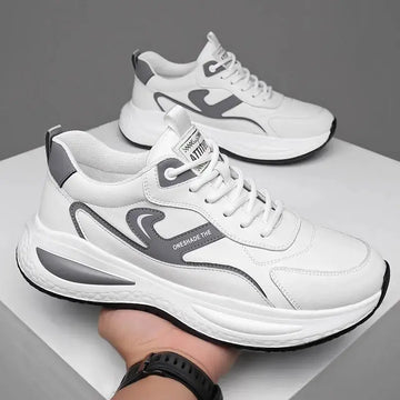 Leather Casual White Shoes Men's Outdoor Mountaineering Meifu Market