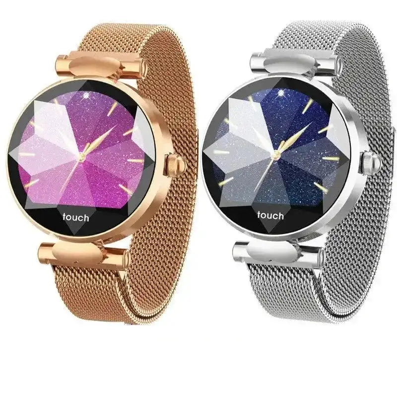 stainless-steel heart rate monitor | blood pressure tracking bracelet | fitness tracker for women | ultrasonic cleaning